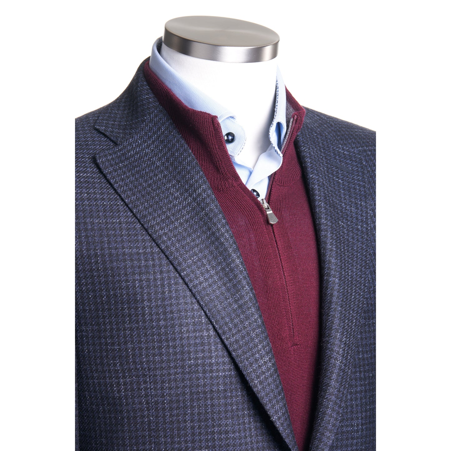 Canali Siena  Wool & Silk Sport Coat in Blue.