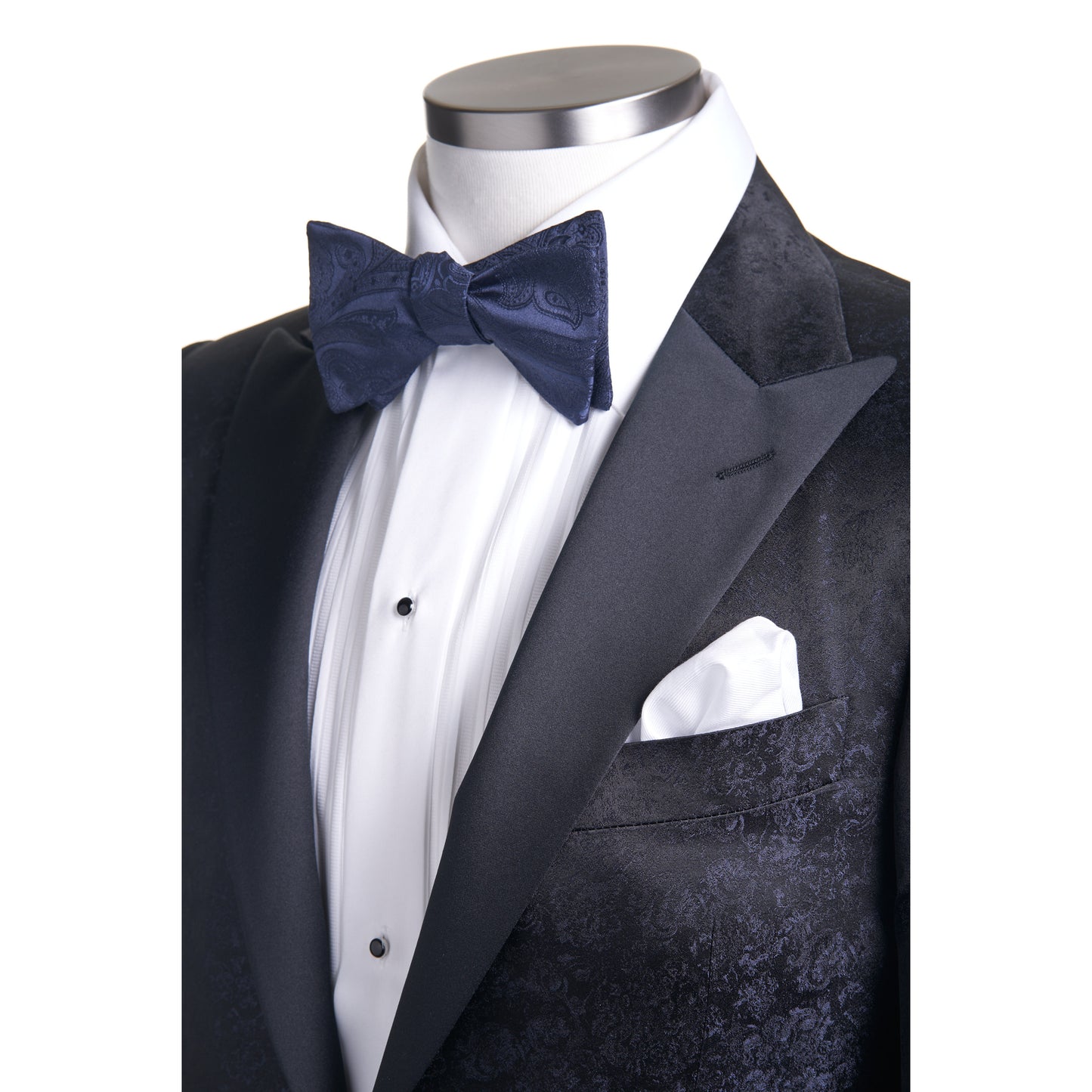 Canali Silk Jacquard Dinner Jacket in Dark Navy