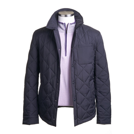 Gimo's Diamond Quilted Outerwear in Navy