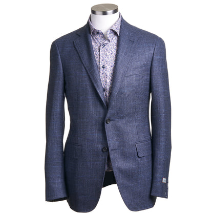 Canali Kei Model Wool , Silk & Cashmere Sport Coat in Blue