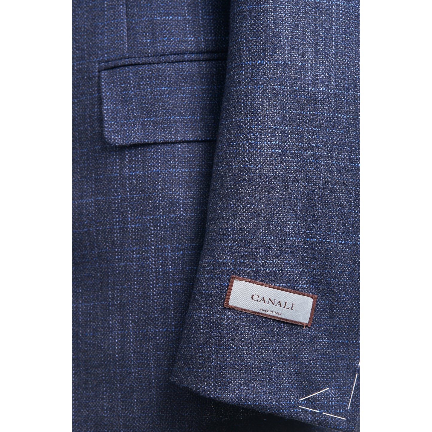 Canali Kei Model Wool , Silk & Cashmere Sport Coat in Blue