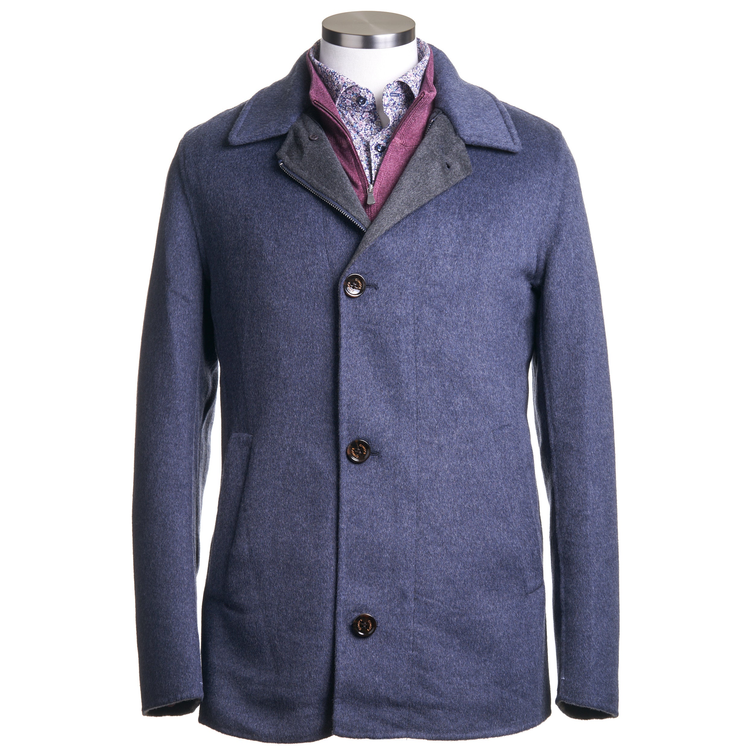 Gimo s Wool Outerwear in Blue Uomo San Francisco