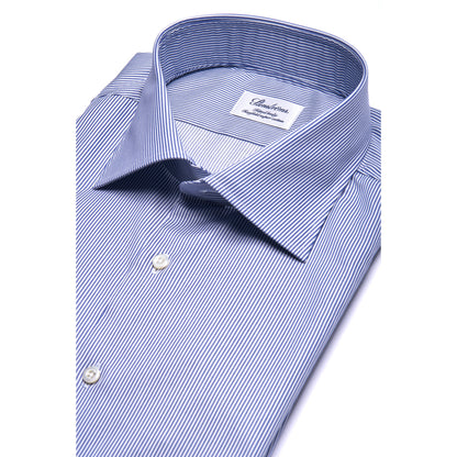 Stenstroms Fitted Body Sport Shirt in Light Blue Stripe