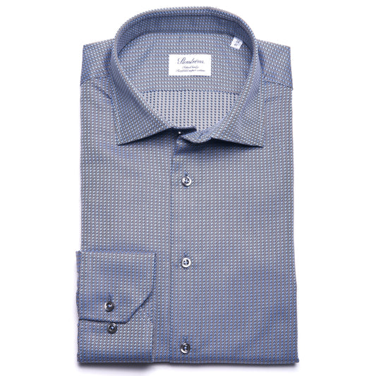 Stenstroms Fitted Body Sport Shirt in Blue Grey