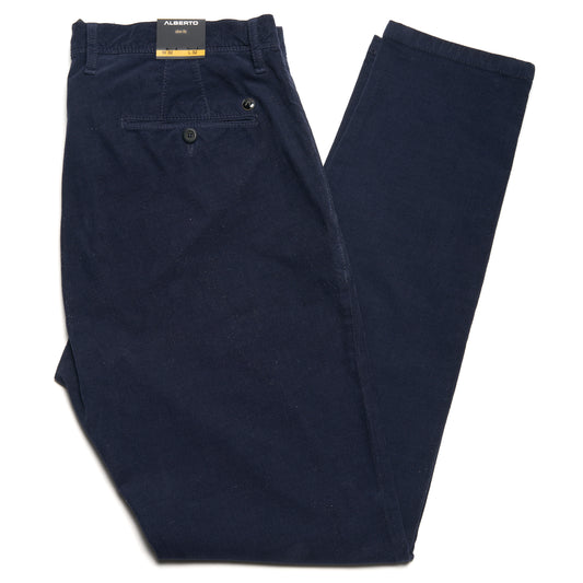 Alberto Rob Cotton Corduroy Pipe Regular Fit in Navy