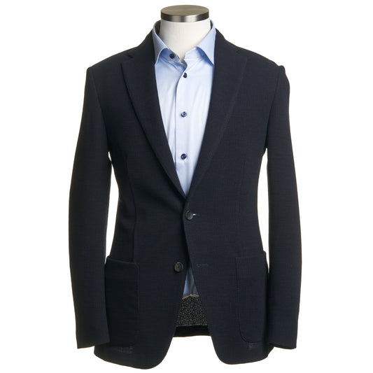 Fradi Knitted Wool Jersey Jacket – Navy Blue