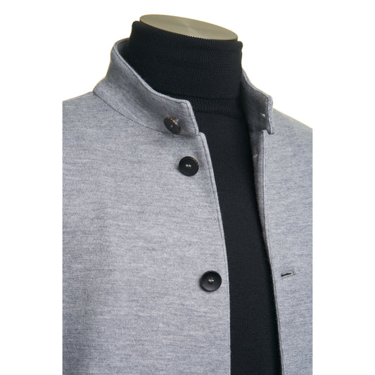 Fradi Wool and Cotton Jersey Billionaire Jacket in Grey