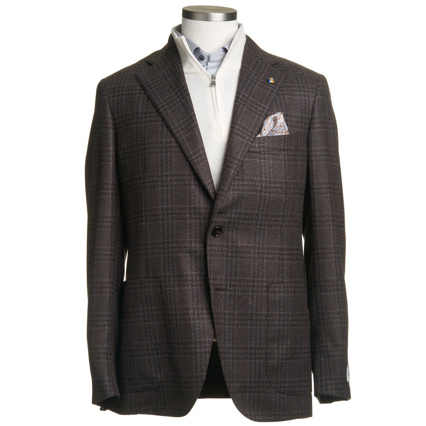 Belvest "Jacket in the Box" Wool Sport Coat in Brown & Tan