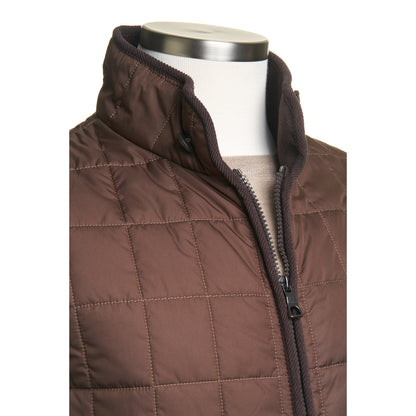 Waterville Water Repellent Quilted Nylon Vest in Mocha