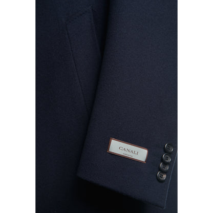 Canali Kei Wool Topcoat in Navy