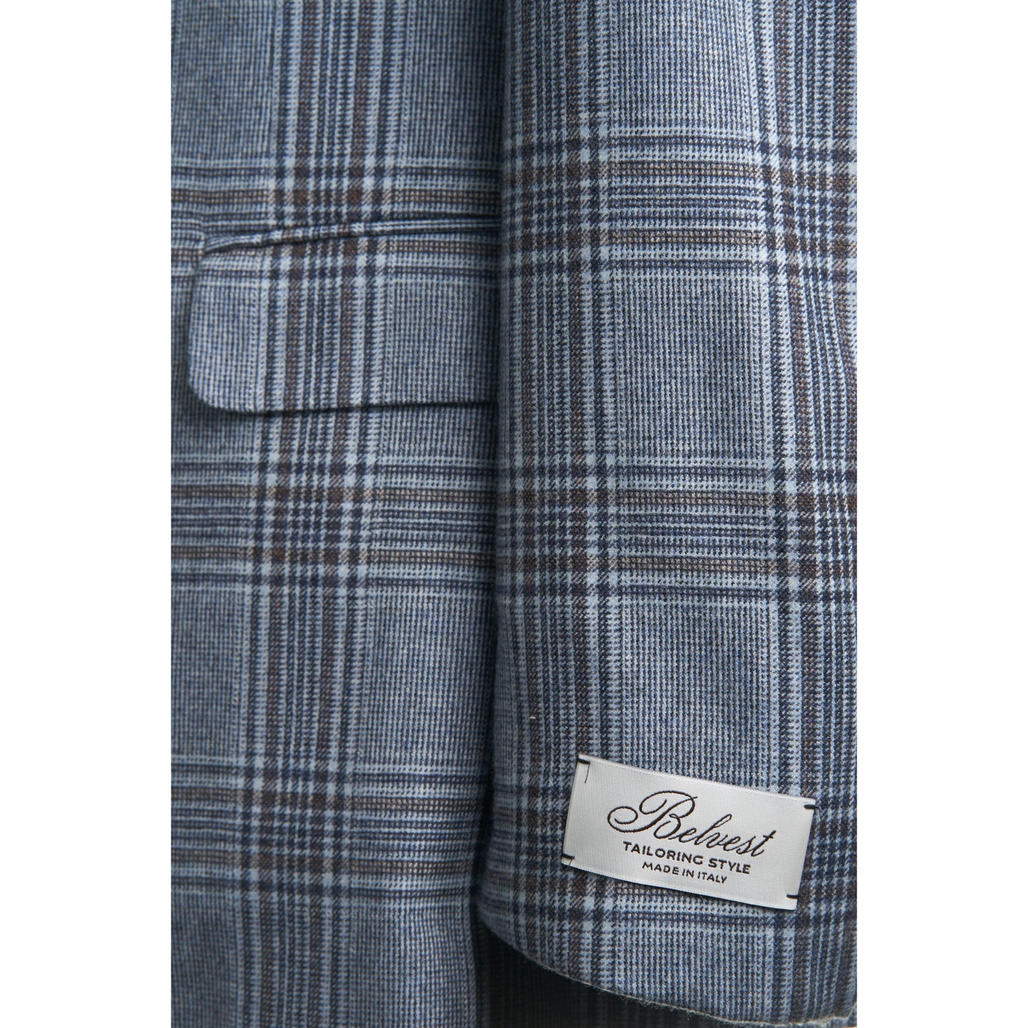 Belvest "Jacket in the Box" Wool & Cashmere Sport Coat in Light Blue Windowpane