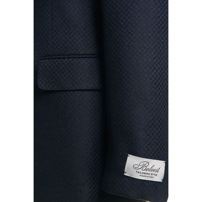 Belvest "Jacket in the Box" Wool Sport Coat in Micro Pattern in Navy