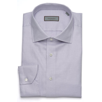 Canali Dress Cotton Dress Shirt in Light Lavender