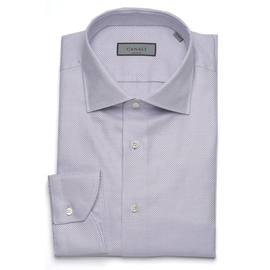 Canali Dress Cotton Dress Shirt in Light Lavender
