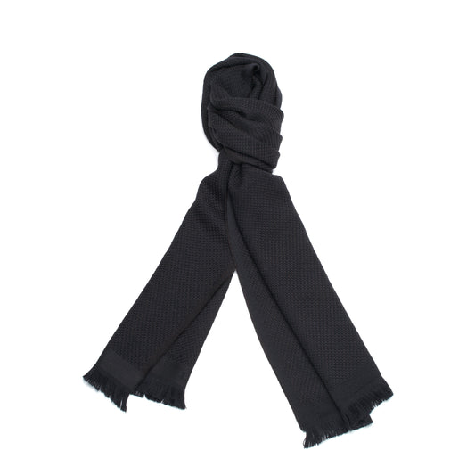 CANALI Pure Virgin Wool Micro-Structured Scarf-01