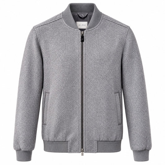 Pal Zileri Water-Repellent Stretch Wool Bomber Blouson in Gray