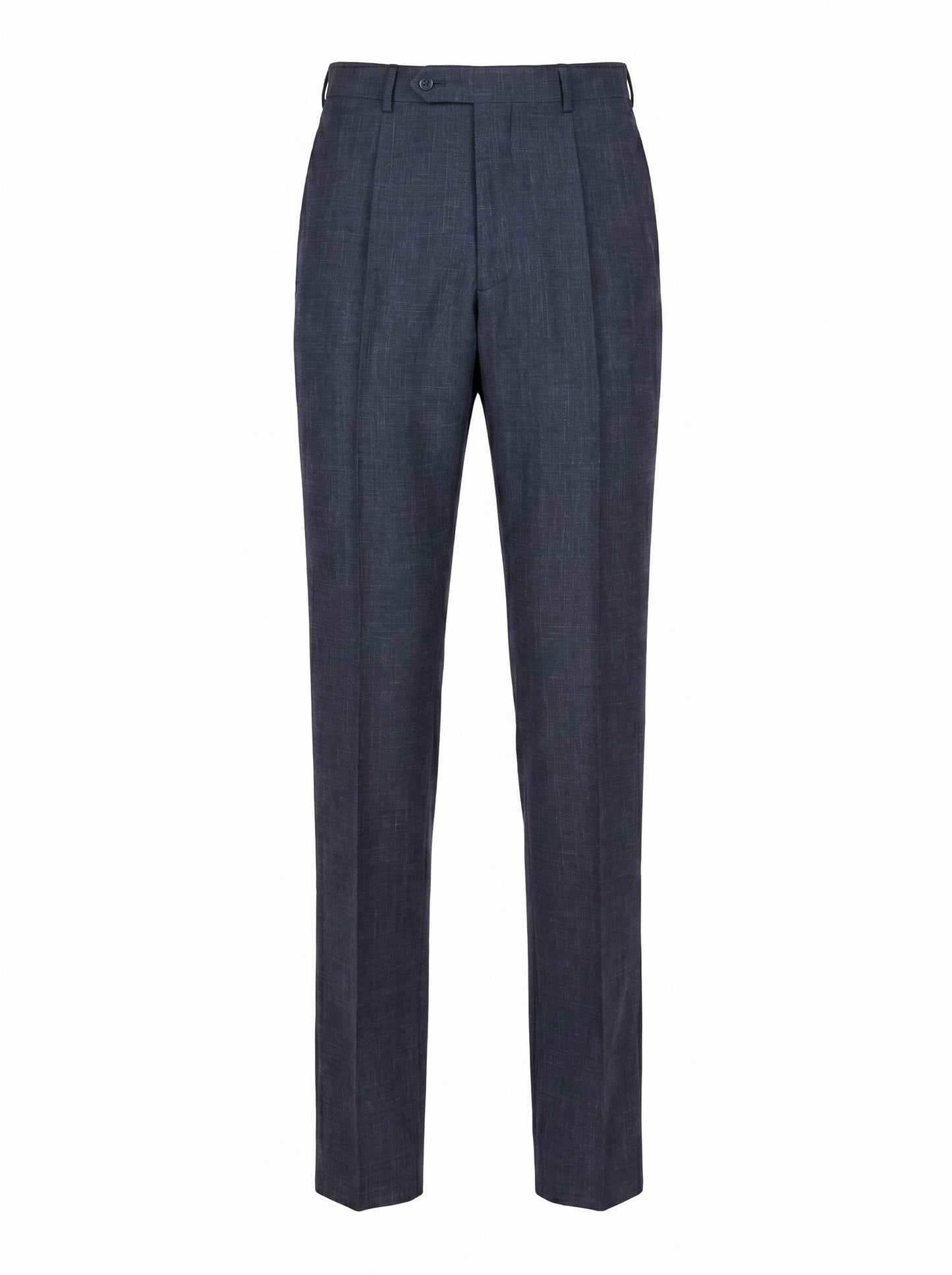 Canali Siena Classic Fit Wool, Silk and Linen  Blend Dress Pants in Dark Blue