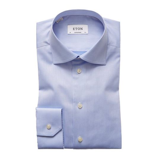 Eton Signature Twill Dress Shirt in Light Blue