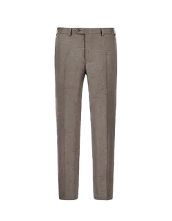 Canali Wool Flannel Dress Pants In Dove Grey