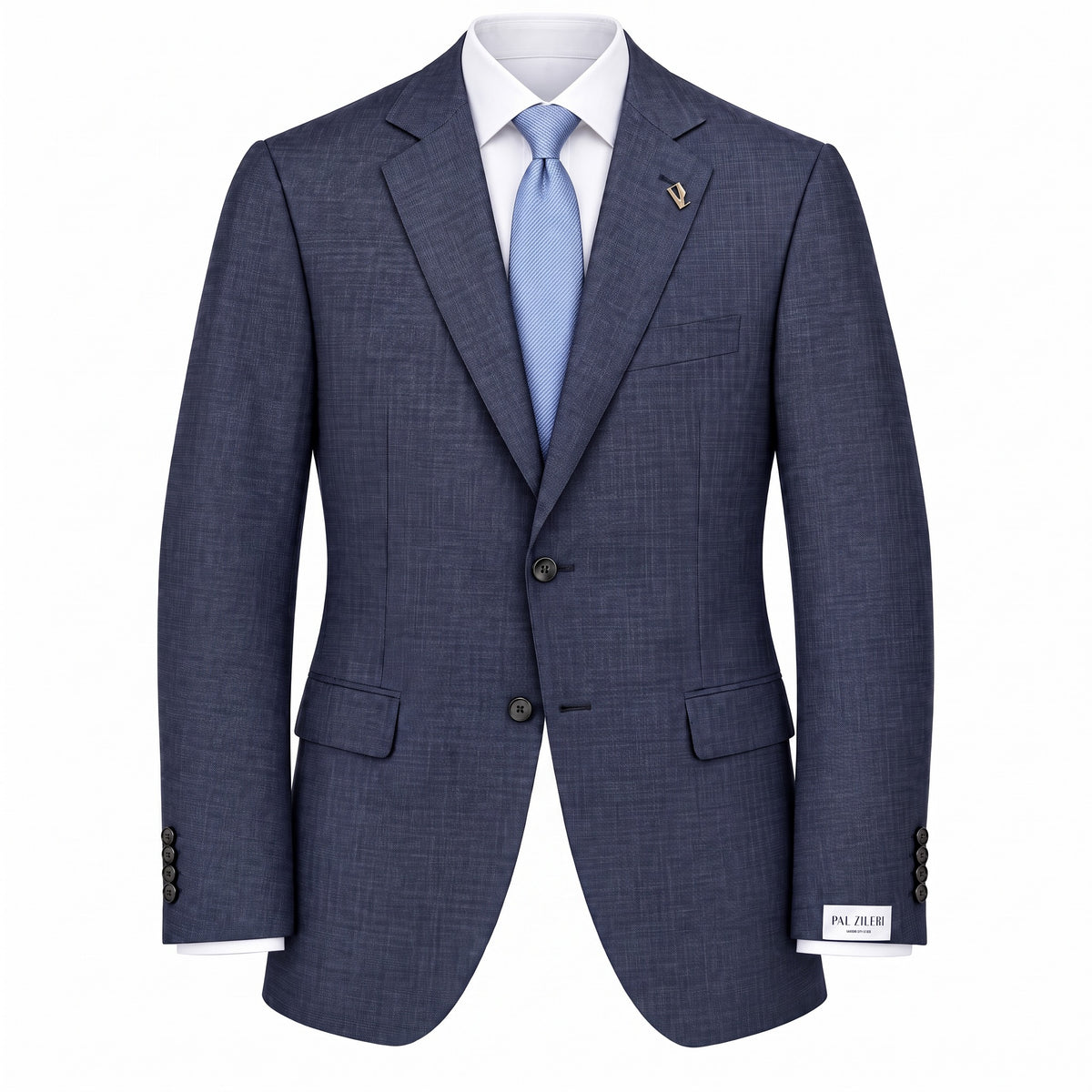 Pal Zileri Vicenza Z Model Super 130's Wool Suit in Blue Mini check