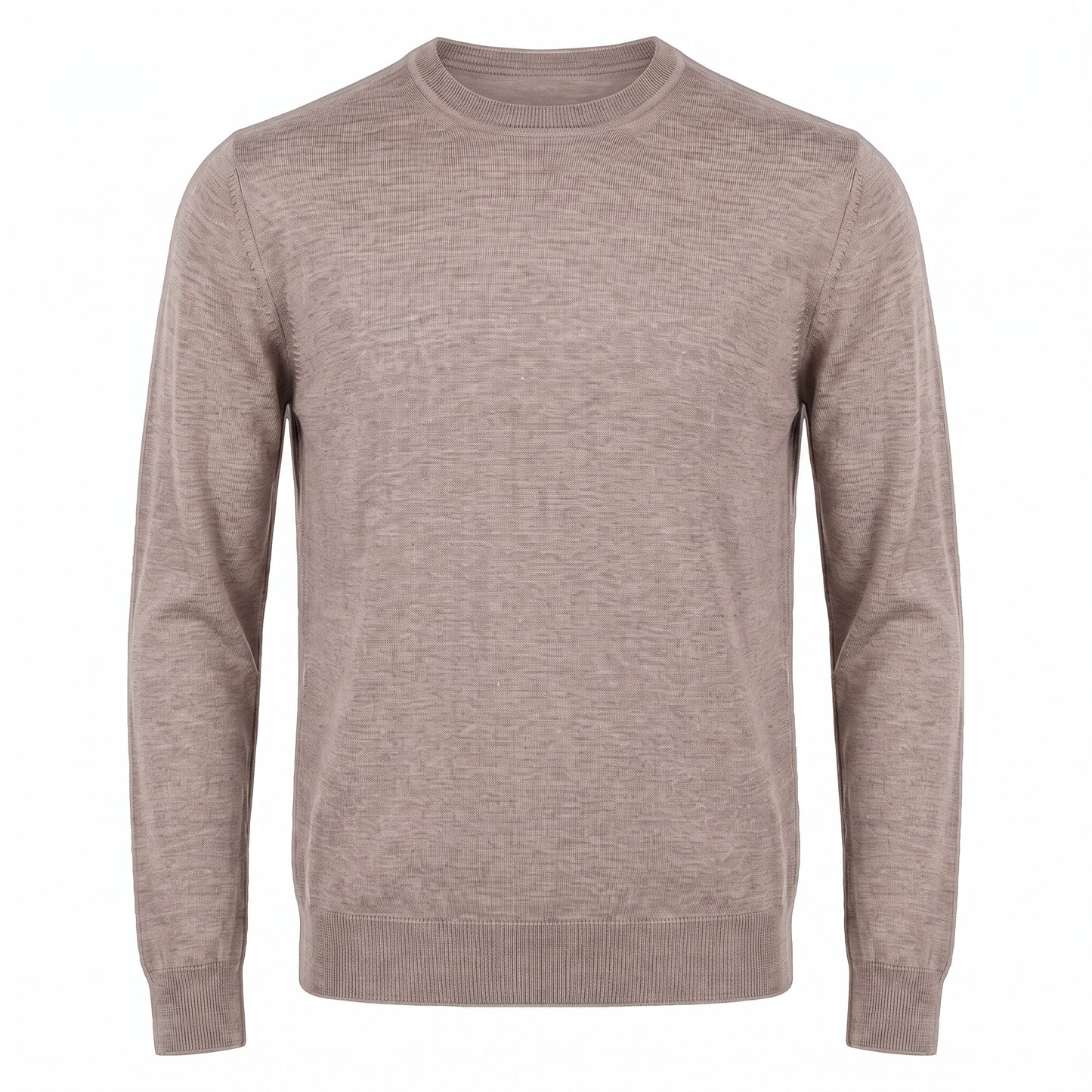 Pal Zileri 18 Gauge Lightweight Wool Crewneck Sweater – Mocha
