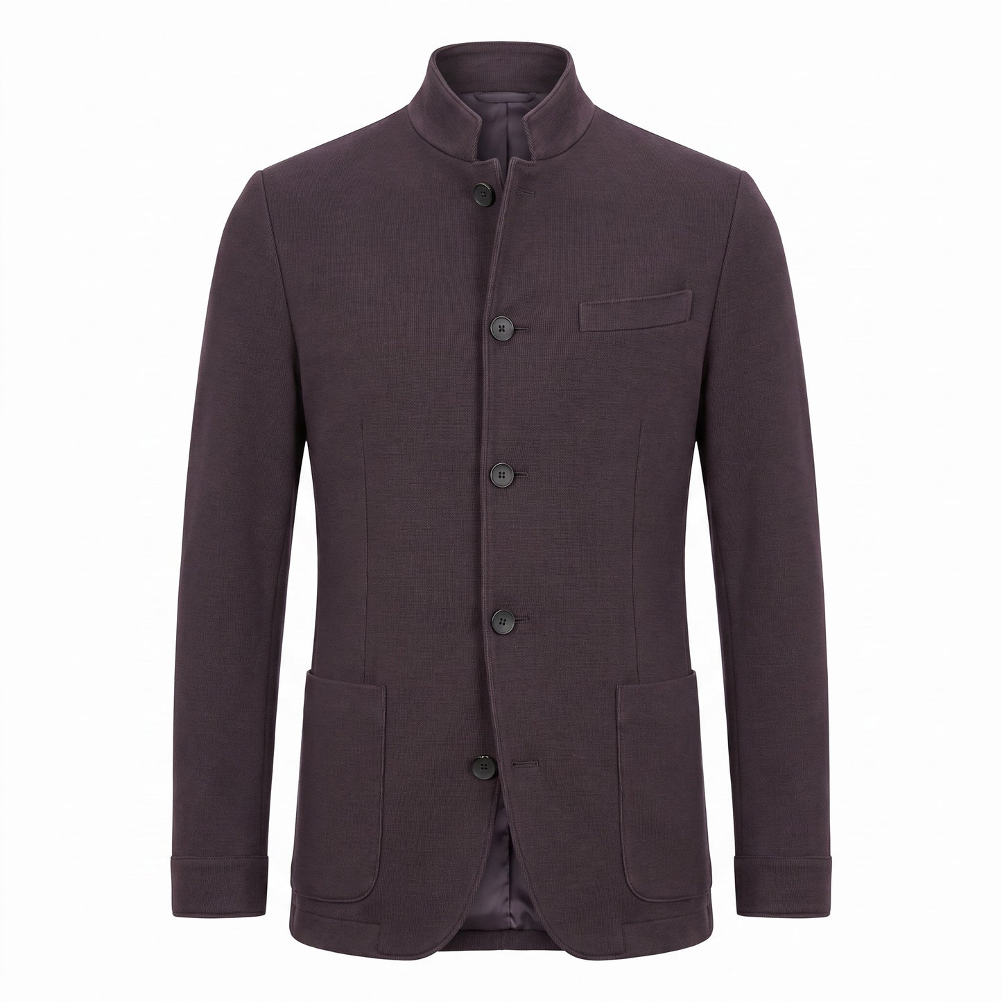 Fradi Wool and Cotton Jersey Billionaire Jacket in Plum