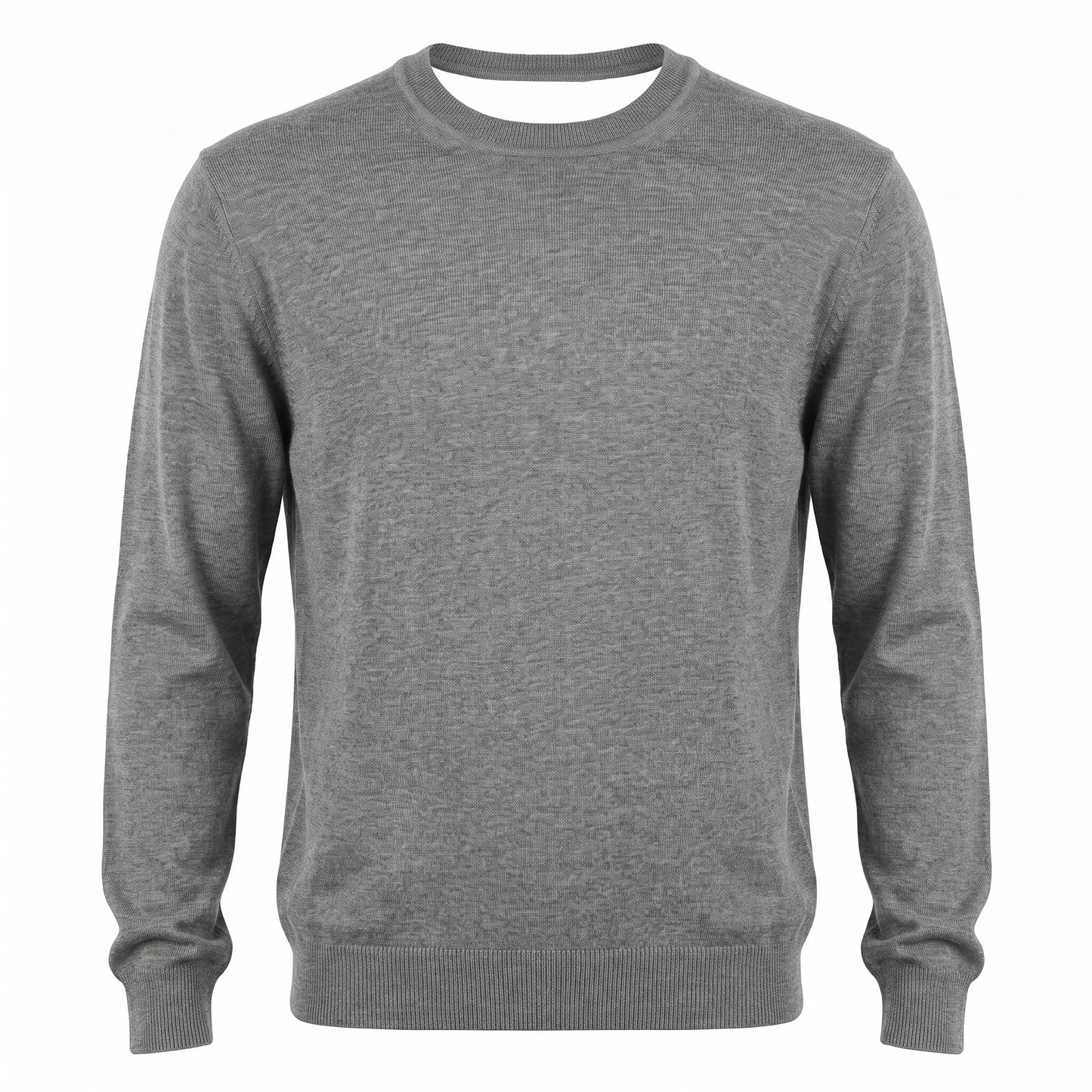 Pal Zileri 18 Gauge Lightweight Wool Crewneck Sweater – Gray
