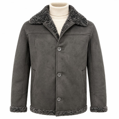 Herno Faux Sherling Collard Jacket