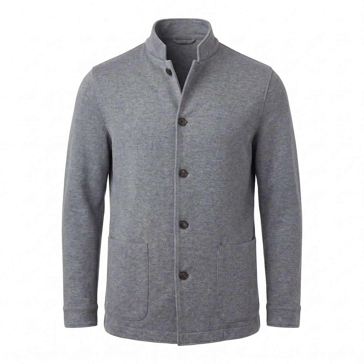 Fradi Wool and Cotton Jersey Billionaire Jacket in Grey