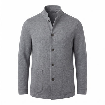 Fradi Wool and Cotton Jersey Billionaire Jacket in Grey
