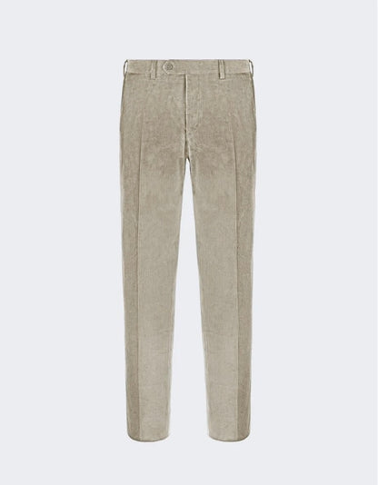 Canali Corduroy Stretch Cotton Pants in Mocha