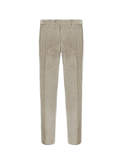 Canali Corduroy Stretch Cotton Pants in Mocha