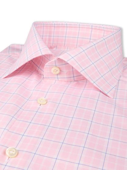 Stenströms Regular Fit Light Pink Checked Twill Shirt