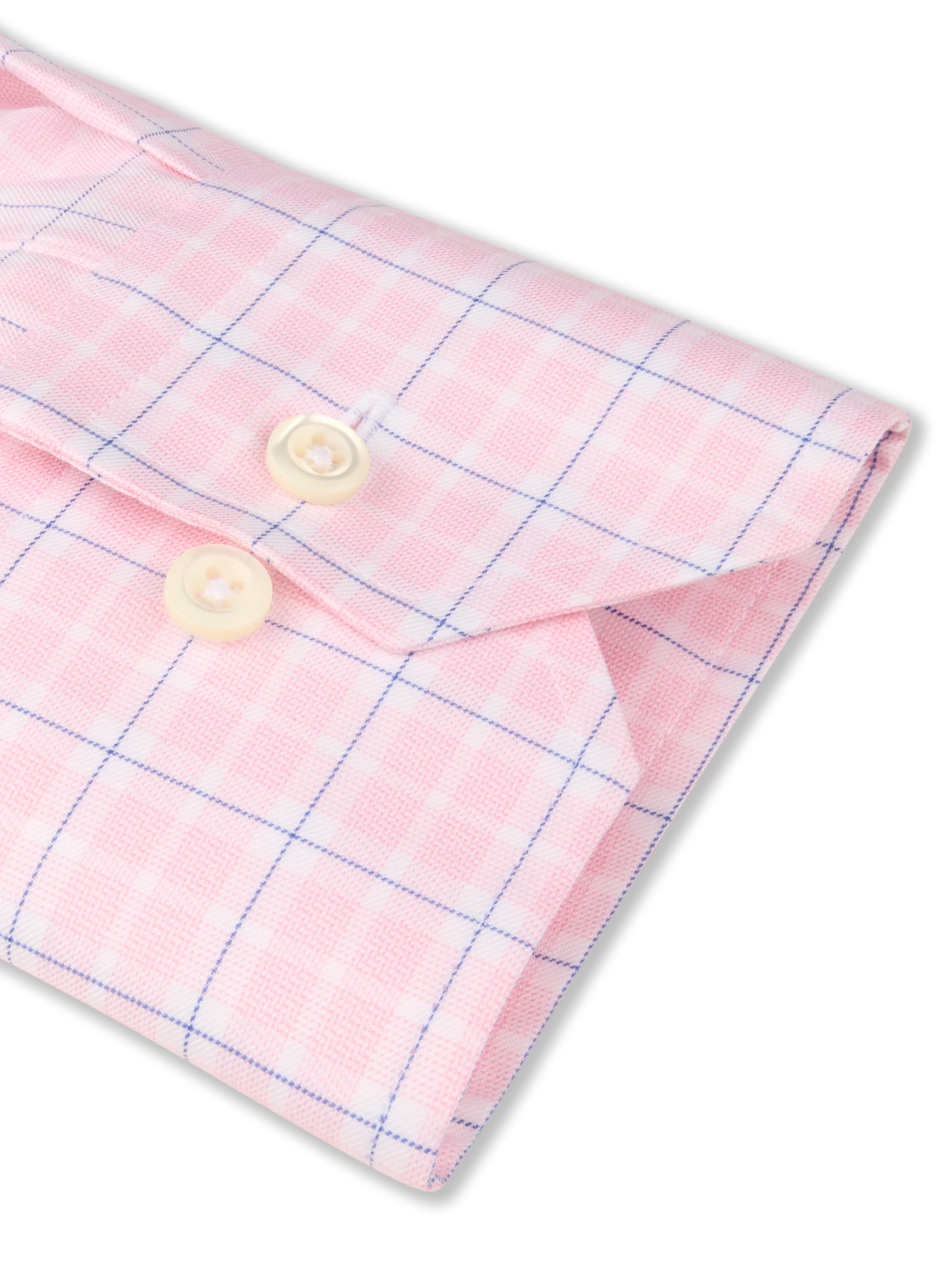 Stenströms Regular Fit Light Pink Checked Twill Shirt