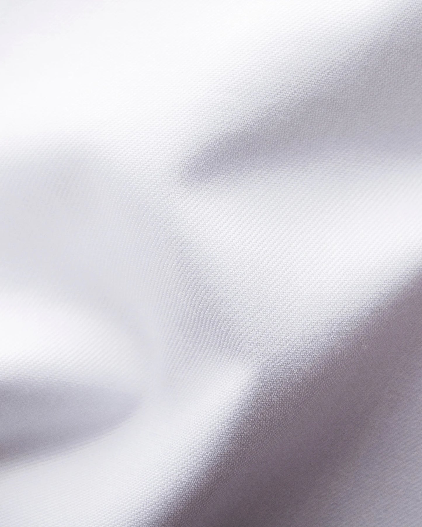 Eton Signature Twill Dress Shirt in White with Navy Details