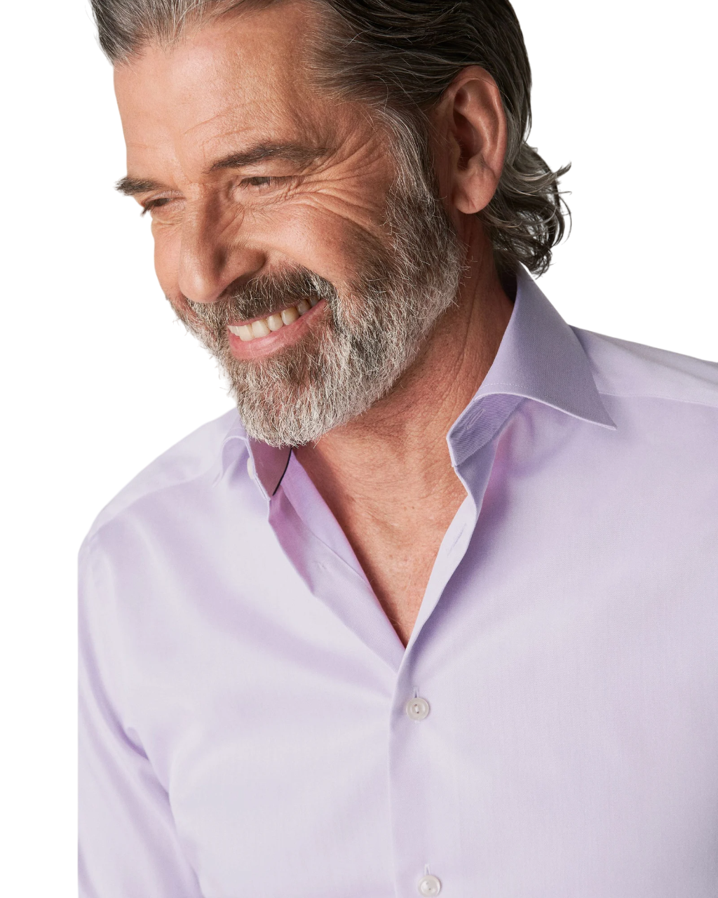 Eton Twill Dress Shirt in Pink Slim / 15 3/4 / Solid