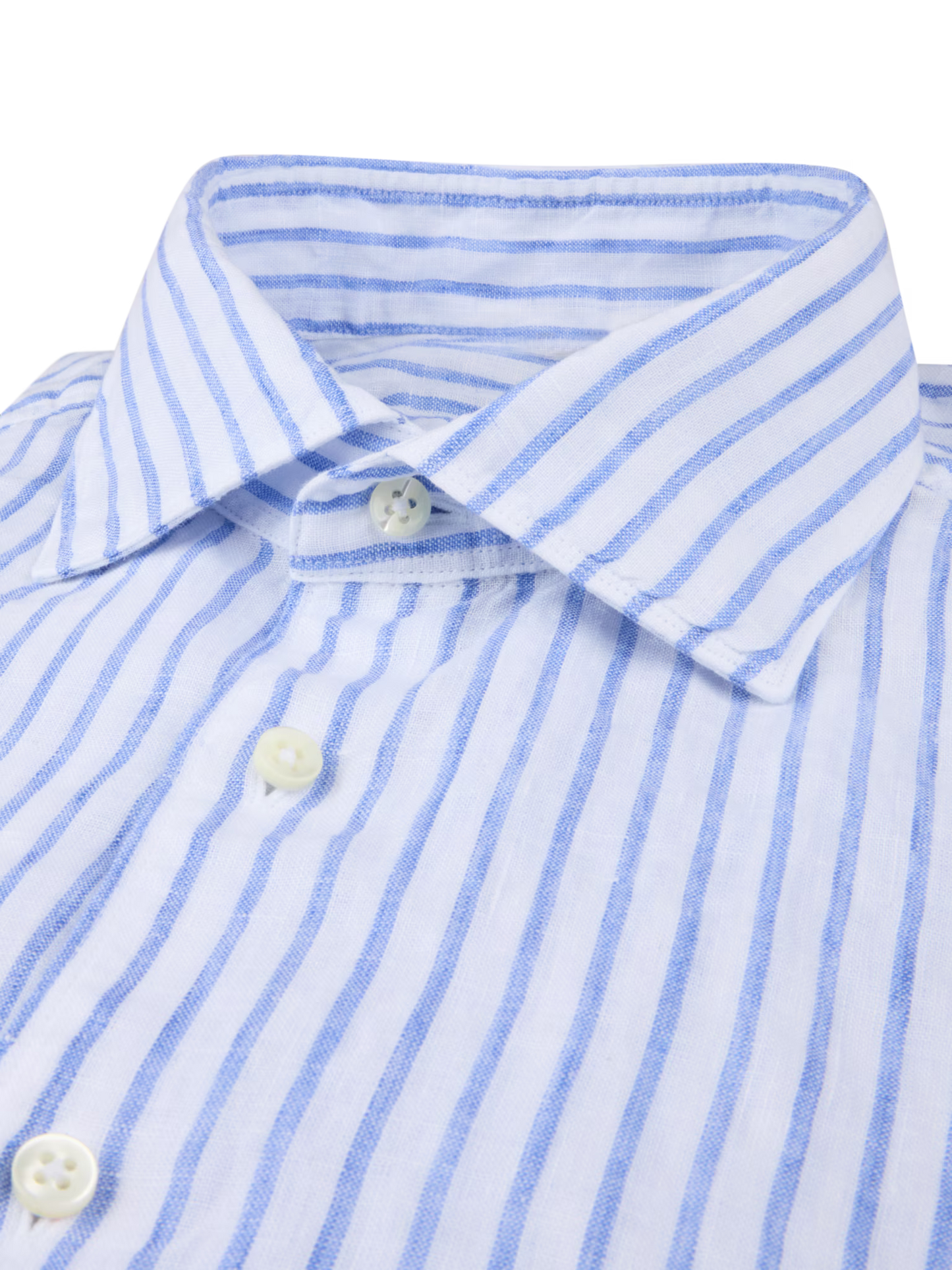 Stenströms Blue Striped Linen Shirt in Slim Fit
