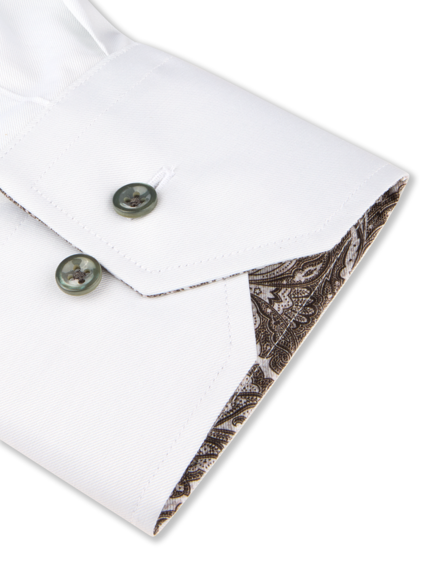 Stenströms Regular Fit Contrast Twill Shirt in Light Grey