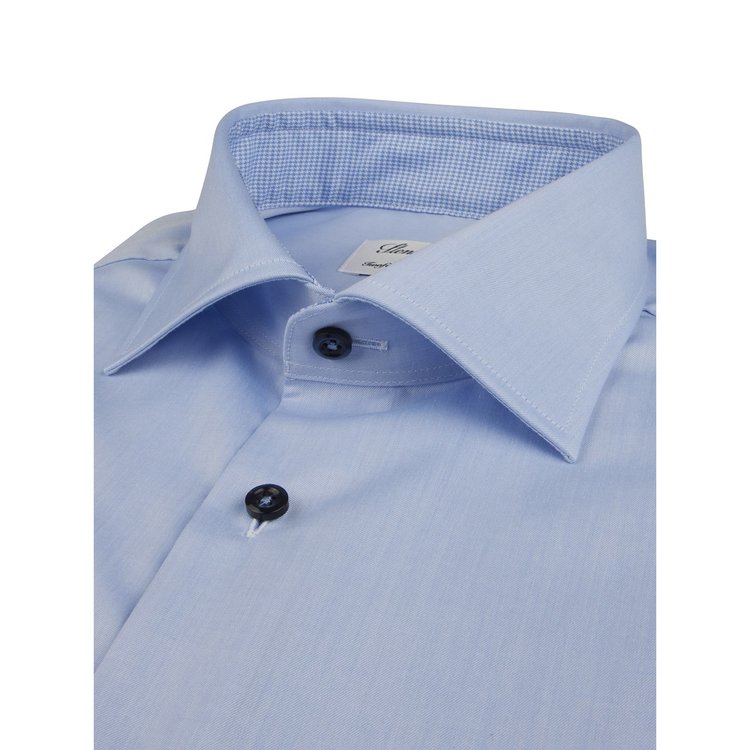 Stenstroms Light Blue Contrast Twill Shirt