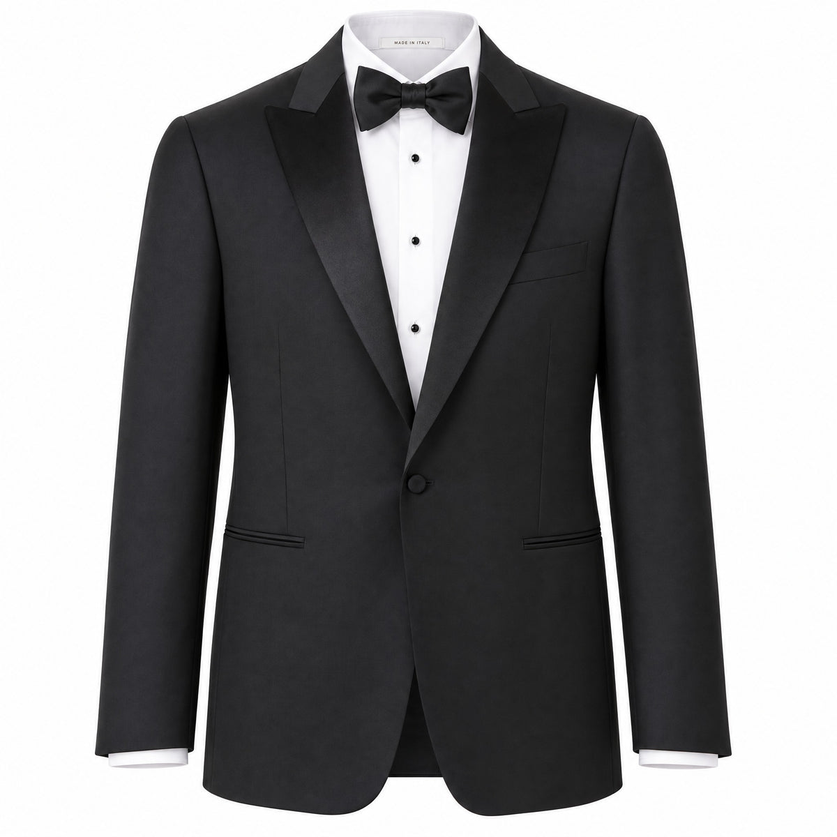 Pal Zileri 100% Wool Peak Lapel Tuxedo in Vicenza (Z Model) in Black