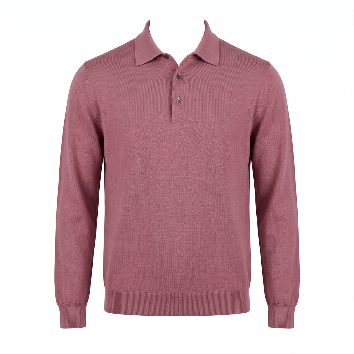Gran Sasso Extra Fine Merino Wool Polo Sweater in Rose