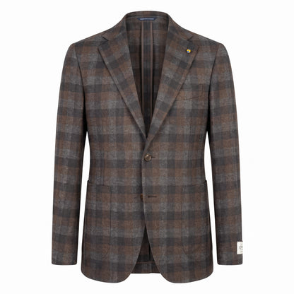 Belvest "Jacket in the Box" Wool & Cashmere In Mocha & Gray