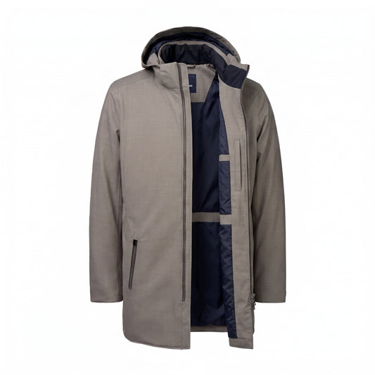 UBR Regulator Savile Wool Parka  with Removable Hood-Sand