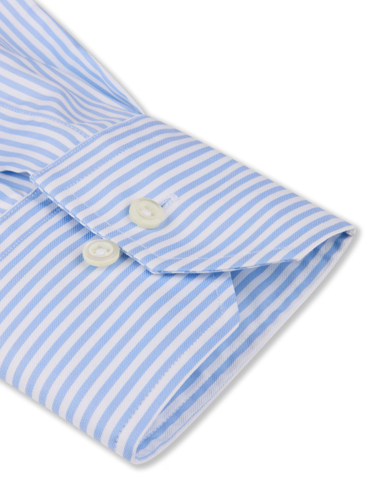Stenströms Slim Light Blue Striped Twill Shirt