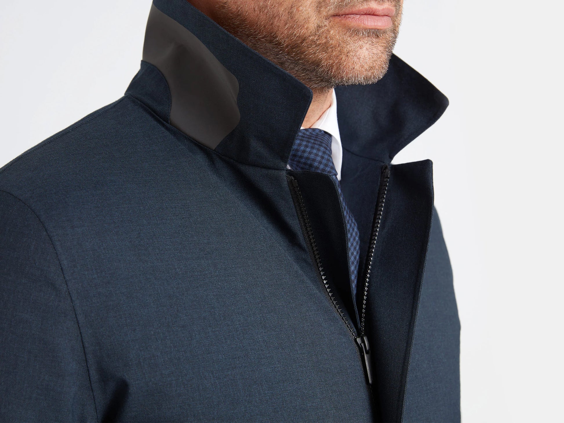 UBR Regulator Coat in Blue Melange – Uomo San Francisco UBR Regulator Coat in Blue Melange – Uomo San Francisco