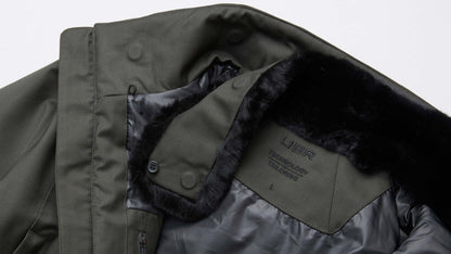 UBR Regulator Savile Wool Parka  with Removable Hood  in dark Olive