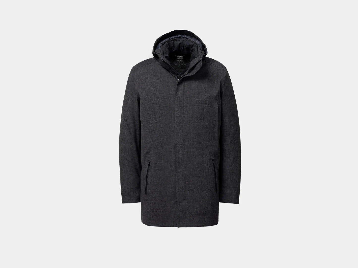 UBR Regulator Savile Wool Parka  with Removable Hood  in Gray