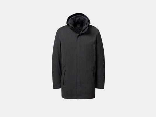 UBR Regulator Savile Wool Parka  with Removable Hood  in Gray