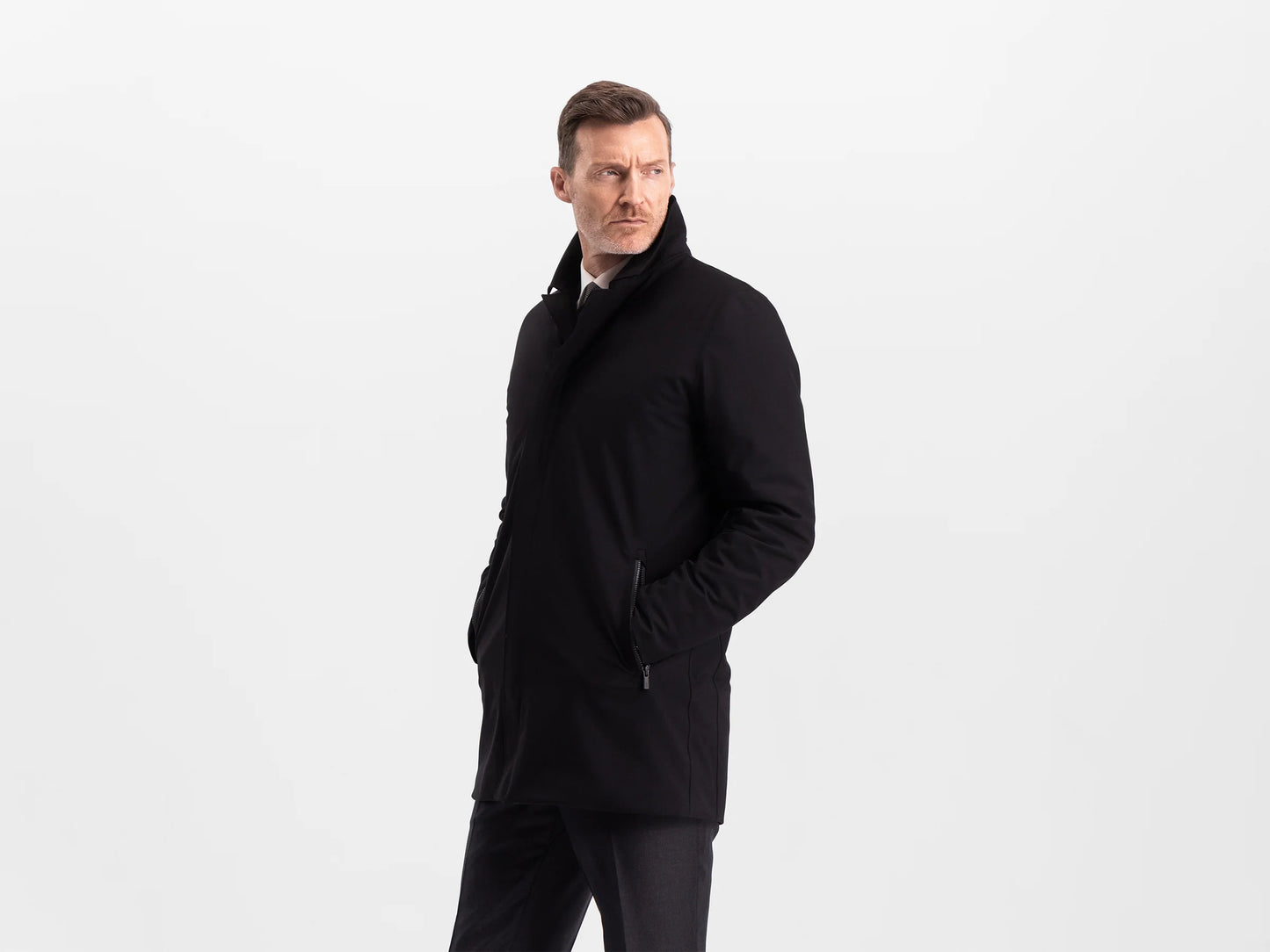 UBR Regulator™ Savile Wool Coat – Black