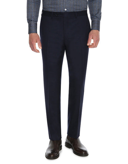 Canali Siena Classic Fit Super 130's Wool Dress Pants in Navy Blue